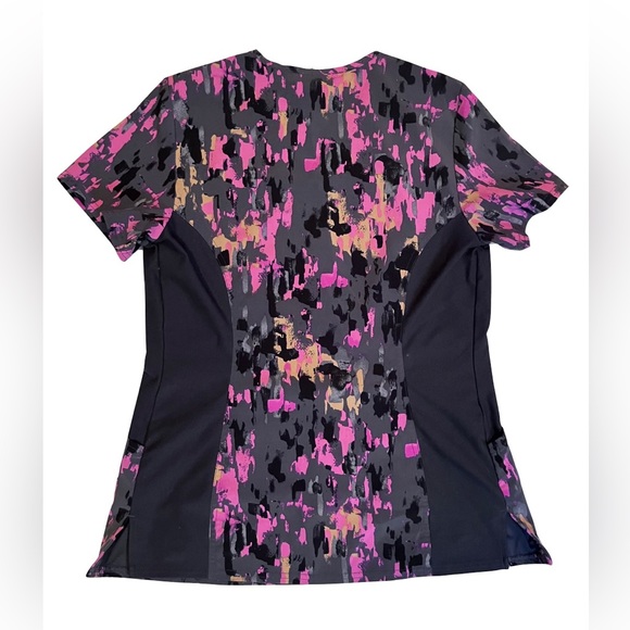 Cherokee Flexibles Mock Wrap Knit Panel Top CK681 - Picture 2 of 4